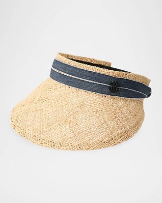 Maison Michel Pat Straw Visor