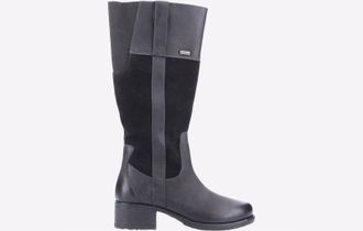 Hush Puppies Samara Suède Dames Zwarte Laarzen