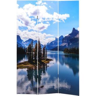Hhg Hhg - Foto Paravent 843, Biombo Separador De Ambientes, Certificado Mvg, 180x121cm Lake