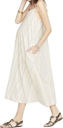 Hatch Liliana Maternity Dress In Ivory Striped