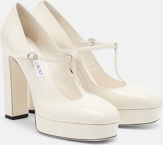 Jimmy Choo London Marene patent leather Mary Jane pumps