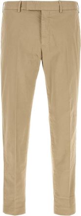 Pantaloni Torino Beige Stretch Cotton Pant