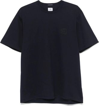 C.P. Company Metropolis Series Mercerized Jersey T-shirt met geschetste grafische print - Heren - T-shirts - Blauw - S - Katoen - Tops