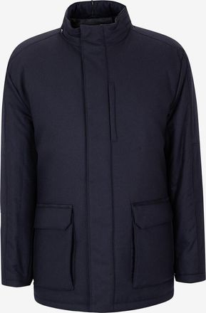 Corneliani Hochwertige Stehkragen-Flanellmantel Heritage