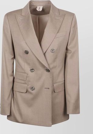 Max Mara double breasted jacket structured shoulders