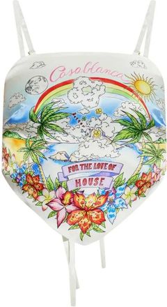 Casablanca zijden top met bloemenprint
