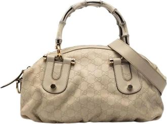 Gucci Pre-owned Dialux Pop Satchel - Dames - Vintage Handtas - Beige - ONE Size - Leer - Vintage