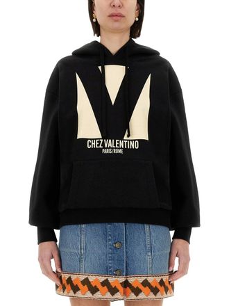 Valentino Garavani Cotton Hoodie With Print