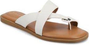 Journee Collection Prizzie Flat Slide Sandal in Bone at Nordstrom Rack, Size 8.5