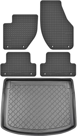 OEM Juego De Alfombrillas De Goma Para Coche Y Alfombrilla Para Maletero Para Volvo V40 Ii Hatchback Desde Julio De 2012