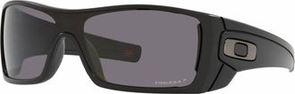 Oakley Mens Batwolf Rectangle Sunglasses In Matte Black - Prizm Grey - Polarized