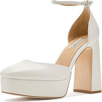 Badgley Mischka Jayda II Womens Shoes White Leather : 9.5 M
