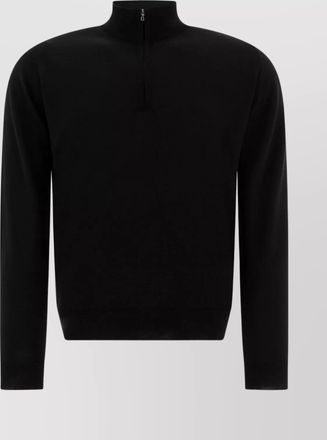 John Smedley tapton half-zip sweater with high collar