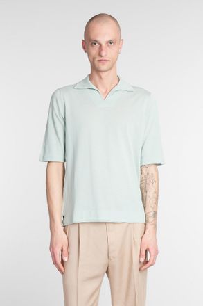Tシャツ・カットソー BALLANTYNE SS23 REGULAR FIT POLO SHIRT (B2W082_14L1414617) 2t Vincent Tall Jacquard Open Collar Polo Shirt (cream