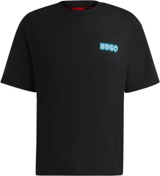 HUGO BOSS Cotton-jersey T-shirt with logo artwork