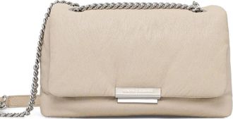 A|X Armani Exchange padded chain-link shoulder bag - women - Viscose/Polyester/Cotton/Polyurethane/Polyester - OS - Neutrals