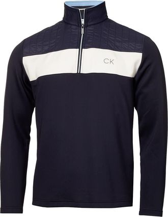 Calvin Klein Mens Danvers 1/4 Zip Golf Sweater - Navy - XL