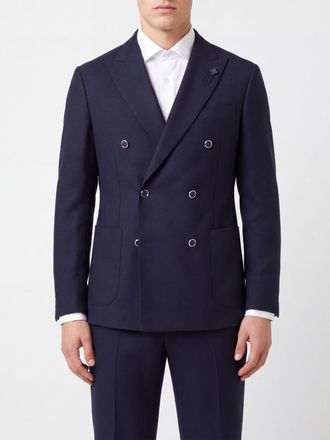 Lardini Blazer doppiopetto in pura lana vergine con rever a lancia