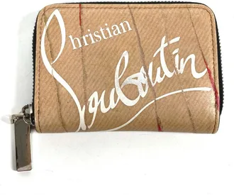 Christian Louboutin Beige Leather Coin Purse/Coin Case (Pre-Owned)