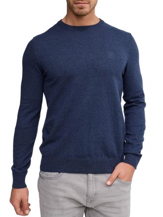 Indicode Rundhalspullover INDICODE Wildman, Herren, Gr. XXL, blau (navy mix), Strick, Obermaterial: 80% Baumwolle, 20% Polyamid, unifarben, normal, Rundhals, P
