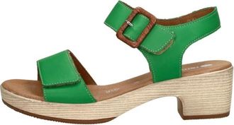 Remonte Sandalen Hak - Dames - Sandalen met hakken - Groen - 41 EU - Schoenen