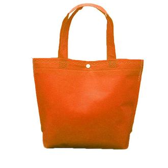 Generic Tote Pouch with Handle, Multi-color Handbag, Reusable Non Woven Fabric Shopping Bag, Large Capacity Grocery Storage Bag(36cm,orange)