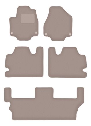 OEM Alfombrillas De Terciopelo Para Coche: Chrysler Pacifica Ii H&iacute;brido De 7 Plazas (2017-) Color Beige