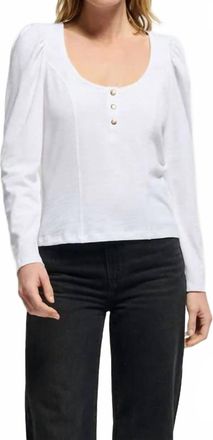 Nation Ltd Sannia Henley Top In Optic White