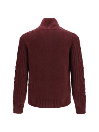 Brunello Cucinelli Mens Cable-Knit Cashmere Cardigan Deep Purple Kashmir-Capra Hircus Kashmir/capra Sweater