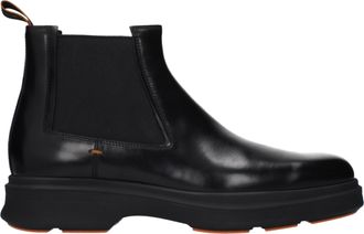 Santoni Herrens Stiefeletten Leder Schwarz