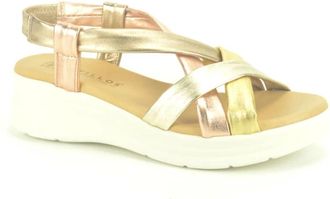Pitillos Elegant Gold+Rose Sandal - Dames - Sleehakken - Geel - 39 EU - Schoenen
