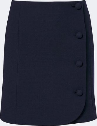 Valentino Virgin wool cr&ecirc;pe miniskirt