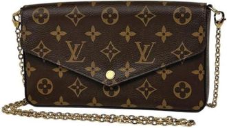 Louis Vuitton Pre-owned Monogram Pochette - Dames - Vintage Clutch - Bruin - ONE Size - Vintage