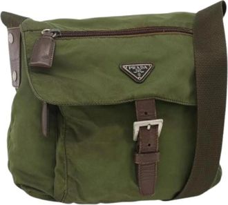 Prada Pre-owned Vintage Schoudertas - Dames - Vintage Schoudertas - Groen - ONE Size - Leer - Vintage