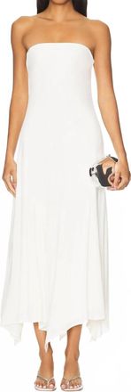 SER.O.YA Lucia Strapless Maxidress In Porcelain