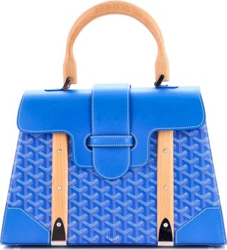 Goyard Saigon Top Handle Bag Coated Canvas with Leather MM