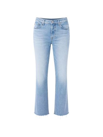 Mother Light Blue Straight Mid Rise Jeans