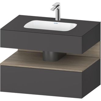 Duravit Qatego Lavabo Encastrado Con Base De Lavabo Consola, - Duravit
