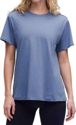 lululemon Womens All Yours Cotton T Shirt In Washed Denim