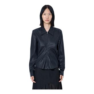 Our Legacy Slim Zip Shirt - female - Our Legacy - Shirts - Black - 2XS - Blouses & Shirts
