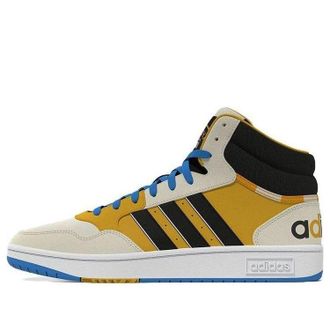 adidas Hoops 3.0 MID Creamwhite Yellow Blue FZ6570