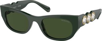 Swarovski SK6022 102671 Womens Sunglasses Green Size 51