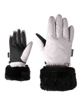 Ziener Strickhandschuhe ZIENER KWINZ-Z glove lady, Damen, Gr. 7, silber (metallic silber), Obermaterial: 100% Polyester; Innenseite: 100% Polyester; Futter: 