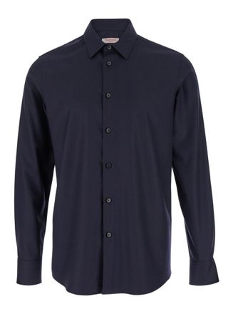 Valentino Navy Blue Classic Collar Shirt