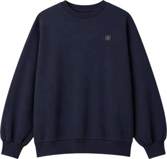 By-Bar Amsterdam Lili Long Sweater - Dames - Sweatshirts & Hoodies - Blauw - Maat: XL Katoen