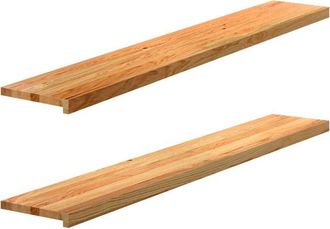 vidaXL Window Sills 2 pcs Light Brown 160x30x2 cm Solid Wood Oak vidaXL