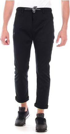 Daniele Alessandrini Jeans - Heren - Chinos - Zwart - W30 - Polyester - Broeken