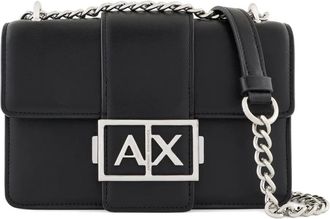 A|X Armani Exchange Borsa a tracolla con placca logo - Nero