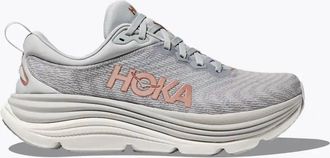 Hoka One One Womens Gaviota 5 Running Shoes In Harbor Mist/rose Gold