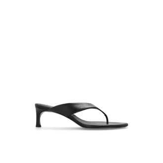 Rotate Leren Muiltjes met Hak - Dames - Muiltjes - Zwart - 41 EU - Leer - Schoenen